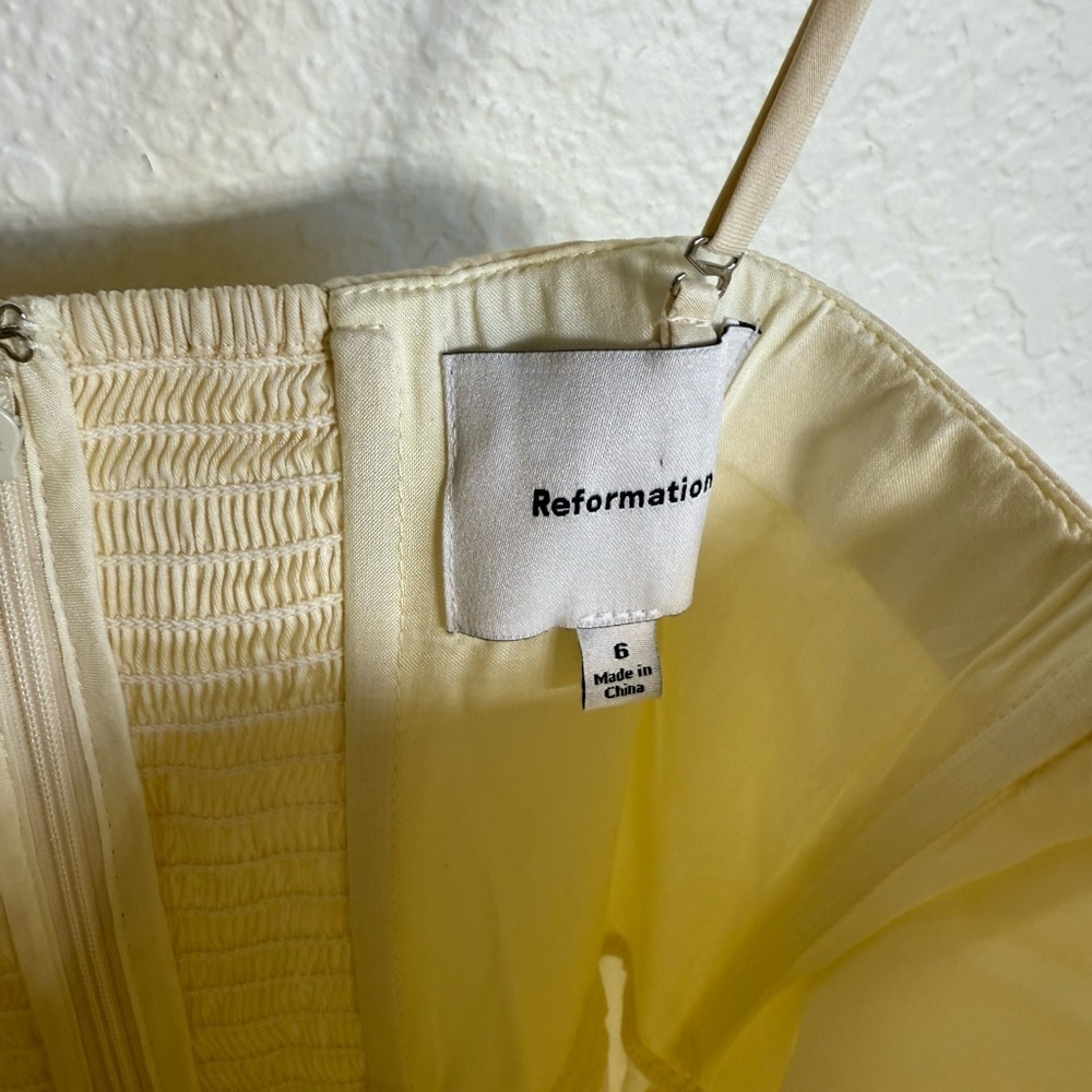 REFORMATION Cherie Dress In Sugar - Picture 8 of 11